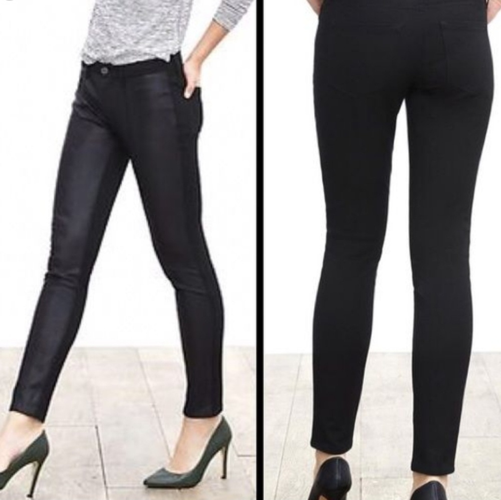 Banana Republic Vegan Leather Front / Fabric Pants
